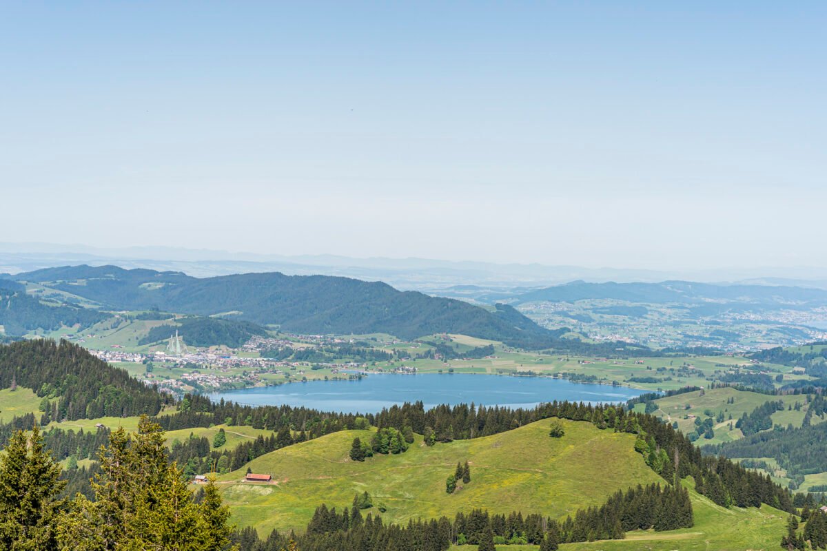 View of Einsiedeln from Chli Aubrig