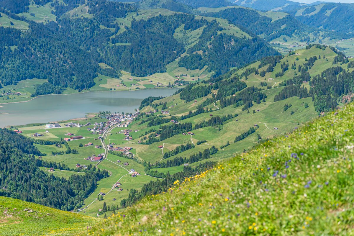 View of Euthal from Chli Aubrig